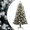 vidaXL Műanyag Hajtogat&oacute;s Kar&aacute;csonyfa 120 cm 150 LED Meleg feh&eacute;r