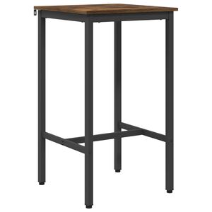 vidaXL B&aacute;rasztal 52 x 52 x 90 cm Szerelt Fa F&uuml;st&ouml;s T&ouml;lgy N&eacute;gysz&ouml;gletes