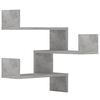 vidaXL 2 db betonsz&uuml;rke szerelt fa fali sarokpolc 40 x 40 x 50 cm