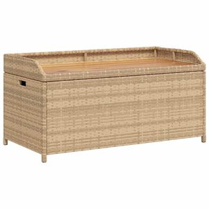 vidaXL b&eacute;zs polyrattan &eacute;s ak&aacute;cfa t&aacute;rol&oacute;pad 100 x 50 x 52 cm