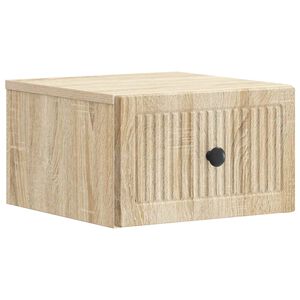vidaXL Fali &eacute;jjeli szekr&eacute;ny Sonoma T&ouml;lgy 33 x 34,5 x 20 cm Szerelt Fa
