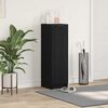 vidaXL Cipőszekr&eacute;ny polcokkal Fekete t&ouml;lgy 29,5 x 35 x 101 cm Faanyag