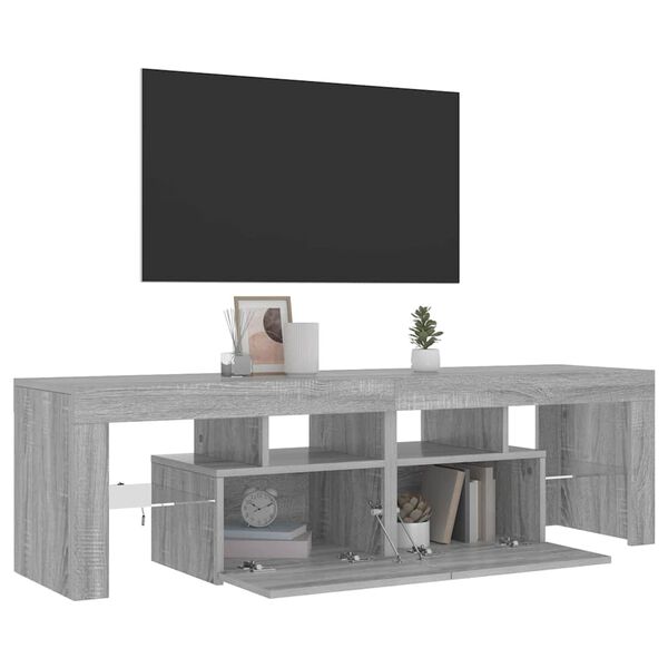 vidaXL sz&uuml;rke sonoma sz&iacute;nű TV-szekr&eacute;ny LED-vil&aacute;g&iacute;t&aacute;ssal 140x36,5x40 cm