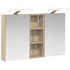 vidaXL F&uuml;rdőszobai Szekr&eacute;ny Szett 3 db 80 x 10,5 x 50 cm Szerelt fa