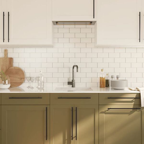 vidaXL 10 db fekete rozsdamentes ac&eacute;l szekr&eacute;nyfoganty&uacute; 320 mm