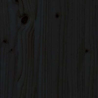 vidaXL fekete tömör fenyőfa rönktároló 33,5 x 30 x 110 cm