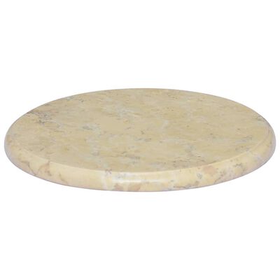 vidaXL krémszínű márvány asztallap Ø40 x 2,5 cm