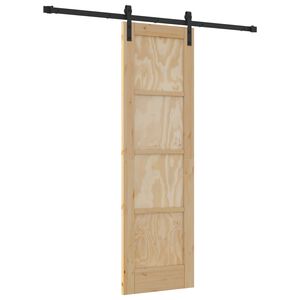 vidaXL Cs&uacute;sz&oacute; ajt&oacute; 61 x 198,5 cm T&ouml;m&ouml;r Fenyőfa Term&eacute;szetes &eacute;s Fekete