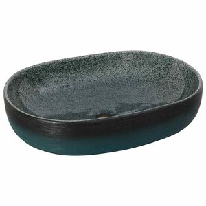 vidaXL t&uuml;rkizk&eacute;k ker&aacute;mia ov&aacute;lis asztali mosd&oacute; 59 x 40 x 14 cm