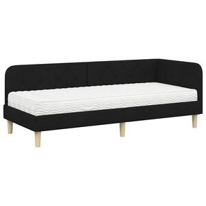 vidaXL Sarok&aacute;gy keret Fekete 80 x 200 cm sz&ouml;vet