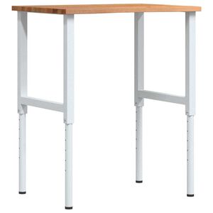 vidaXL vil&aacute;gosbarna t&ouml;m&ouml;r t&ouml;lgyfa munkapad 80 x 60 x (71,5-98) cm