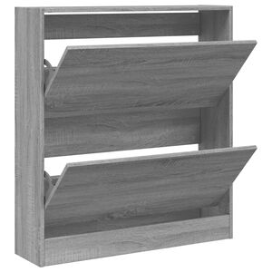 vidaXL sz&uuml;rke sonoma sz&iacute;nű szerelt fa cipőszekr&eacute;ny 80 x 21 x 87,5 cm