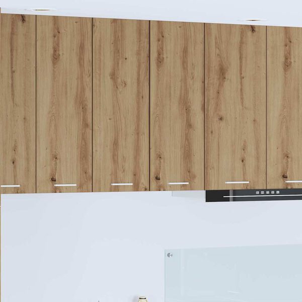 vidaXL F&uuml;ggő szekr&eacute;ny Artisan t&ouml;lgy &eacute;s feh&eacute;r 30 x 31 x 80 cm Faanyag