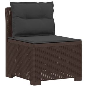 vidaXL 1-Fős Kerti Kanap&eacute; P&aacute;rn&aacute;kkal Rattan Hat&aacute;s PP Barna