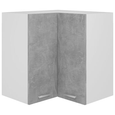 vidaXL betonszürke forgácslap függő sarokszekrény 57 x 57 x 60 cm