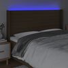 vidaXL s&ouml;t&eacute;tbarna sz&ouml;vet LED-es fejt&aacute;mla 163x16x118/128 cm
