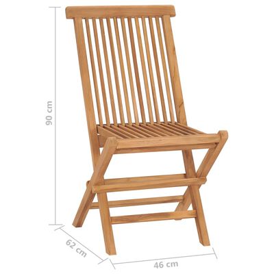 vidaXL 2 db összecsukható tömör tíkfa kerti szék
