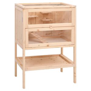 vidaXL t&ouml;m&ouml;r fenyőfa h&ouml;rcs&ouml;gketrec 55 x 40 x 80 cm