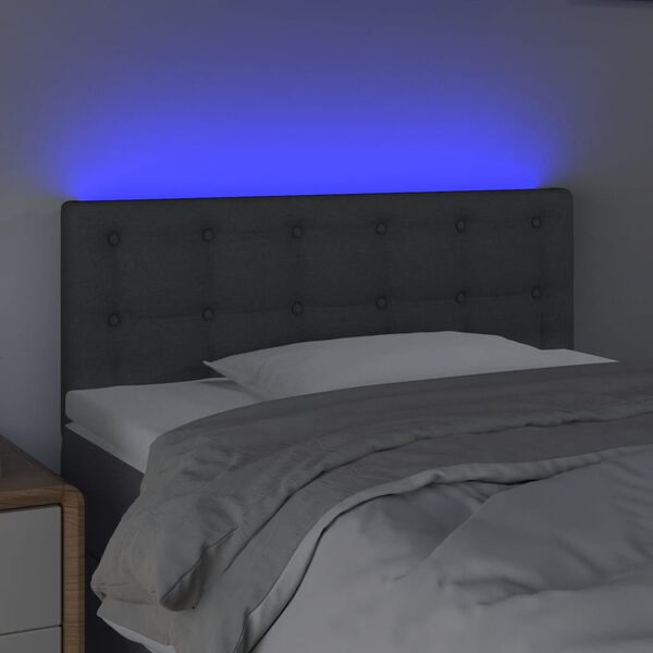 vidaXL s&ouml;t&eacute;tsz&uuml;rke sz&ouml;vet LED-es fejt&aacute;mla 80 x 5 x 78/88 cm