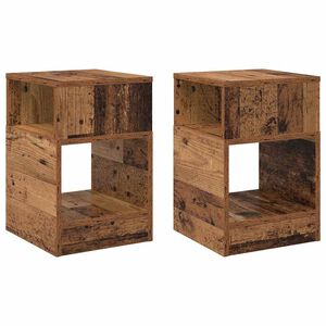 vidaXL V&eacute;gasztal 2 db &Ouml;reg fa 30,5 x 30 x 45 cm Szerelt Fa