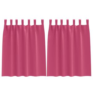 vidaXL Fekete F&uuml;gg&ouml;ny Gyűrűkkel 2 db &Eacute;l&eacute;nk r&oacute;zsasz&iacute;n 140 x 140 cm