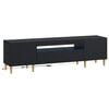 vidaXL LED TV szekr&eacute;ny ARNHEM 153 x 35 x 43 cm Fekete Szerelt Fa