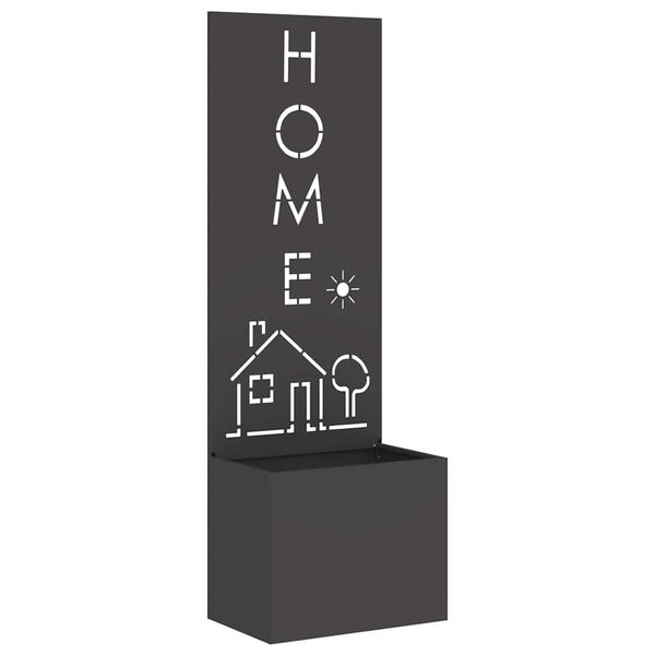 vidaXL Kertv&eacute;dő v&aacute;szon Fekete 50 x 140 cm Hidegen hengerelt ac&eacute;l