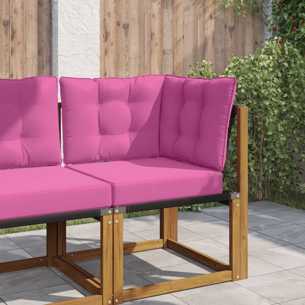 vidaXL K&uuml;lt&eacute;ri kanap&eacute; p&aacute;rna 3 pcs R&oacute;zsasz&iacute;n Poli&eacute;szter