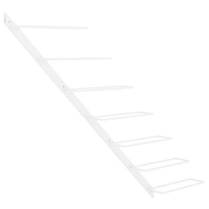 vidaXL fehér fém falra szerelhető bortartó állvány 7 palacknak