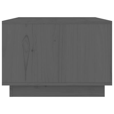 vidaXL szürke tömör fenyőfa dohányzóasztal 80 x 50 x 35 cm