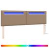 vidaXL LED &aacute;gyt&aacute;mla Cappuccino 180 cm Műbőr
