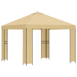 vidaXL Pavilon 3 x 3 m Kr&eacute;msz&iacute;nű Poli&eacute;szter &eacute;s ac&eacute;l 190 gsm
