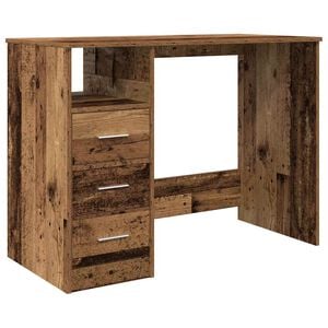 vidaXL antik fa sz&iacute;nű szerelt fa &iacute;r&oacute;asztal 102x50x76 cm