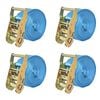 vidaXL 4 db k&eacute;k racsnis r&ouml;gz&iacute;tőheveder 2 tonna 6 m x 38 mm