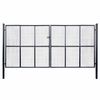 vidaXL sz&uuml;rke horganyzott ac&eacute;l h&aacute;l&oacute;s kerti kapu 400 x 200 cm