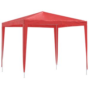 vidaXL Partys&aacute;tor 250 x 250 x 240 cm Piros PE &eacute;s ac&eacute;l