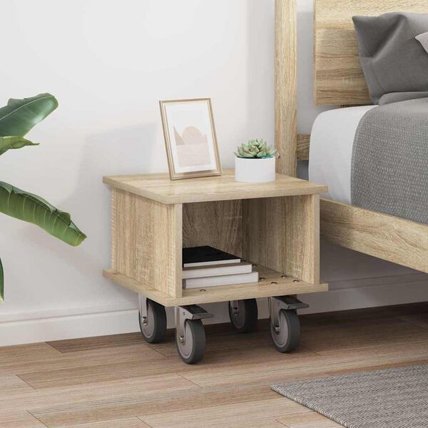 vidaXL TV &aacute;llv&aacute;ny Sonoma t&ouml;lgy 37 x 35 x 35 cm Faanyag