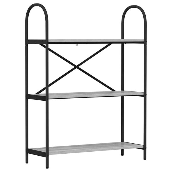 vidaXL K&ouml;nyvespolc Sz&uuml;rke Sonoma 80 x 30 x 109 cm Faanyag