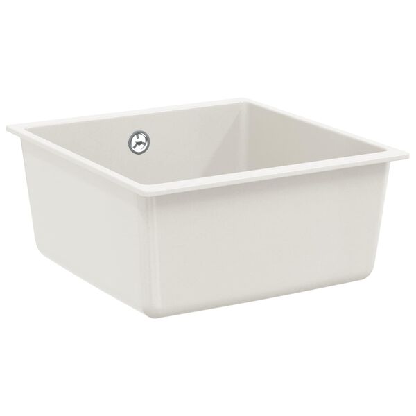 vidaXL Mosogat&oacute; Feh&eacute;r 430 x 460 mm 80% Kvarc &eacute;s 20% Gyanta