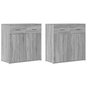 vidaXL 2 db sz&uuml;rke sonoma sz&iacute;nű szerelt fa t&aacute;lal&oacute;szekr&eacute;ny 79x38x80 cm