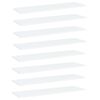 vidaXL 8 db feh&eacute;r forg&aacute;cslap k&ouml;nyvespolc 100 x 30 x 1,5 cm
