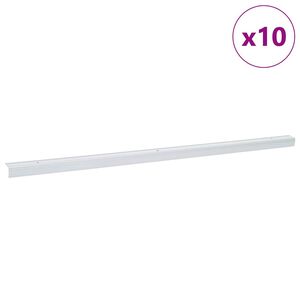 vidaXL L&eacute;pcső&eacute;lv&eacute;dők 10 pcs Ez&uuml;st 67 x 3 x 2 cm Alum&iacute;nium