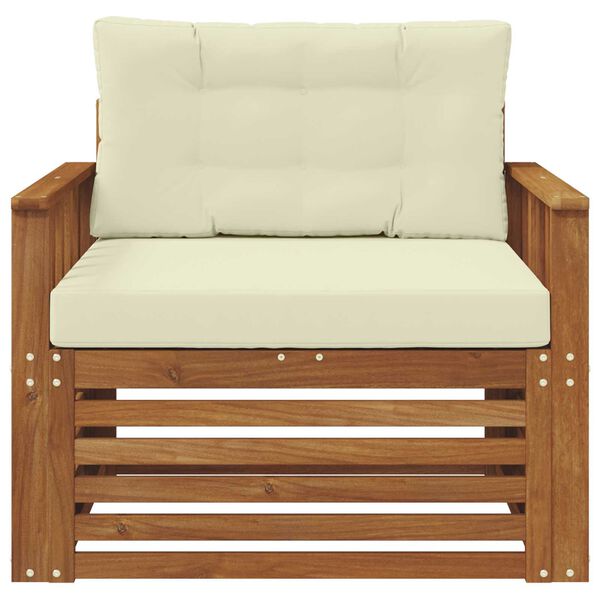 vidaXL K&uuml;lt&eacute;ri kanap&eacute; szett T&ouml;m&ouml;r ak&aacute;cfa &eacute;s poli&eacute;szter Term&eacute;szetes