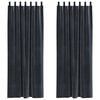 vidaXL S&ouml;t&eacute;t&iacute;tő f&uuml;gg&ouml;ny&ouml;k 2 db S&ouml;t&eacute;tsz&uuml;rke 140 x 245 cm B&aacute;rsony
