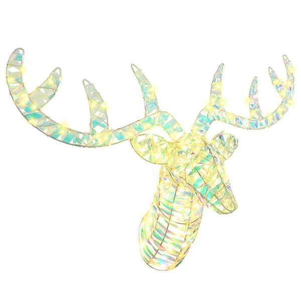 vidaXL R&eacute;nszarvas h&uacute;zta sz&aacute;n Meleg feh&eacute;r 68 x 36.5 x 62.5 cm PET