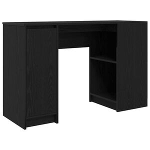 vidaXL fekete t&ouml;lgy forg&aacute;cslap &iacute;r&oacute;asztal 120x42x76 cm