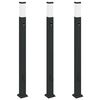 vidaXL 3 db szenzoros fekete oszlop alak&uacute; l&aacute;mpa 110 cm IP44