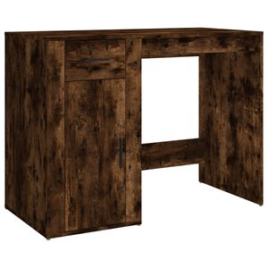 vidaXL f&uuml;st&ouml;s t&ouml;lgy sz&iacute;nű szerelt fa &iacute;r&oacute;asztal 100x49x75 cm