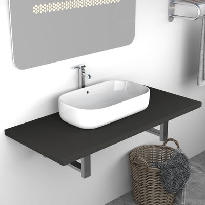 vidaXL szürke fürdőszobai bútor 90 x 40 x 16,3 cm
