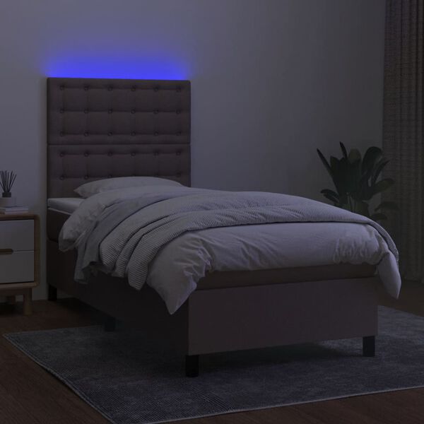 vidaXL t&oacute;psz&iacute;nű sz&ouml;vet rug&oacute;s &eacute;s LED-es &aacute;gy matraccal 80 x 200 cm